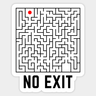 No Exit Labyrinth Escape Sticker